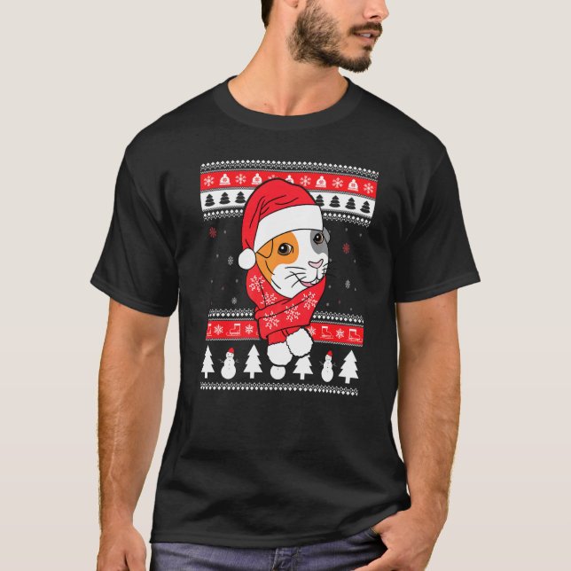 Camiseta Guinea Pig Pet Ugly Christmas (Anverso)