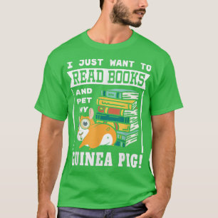 Camiseta Guinea Pig Reading Writer Rodent Lover Cavy 