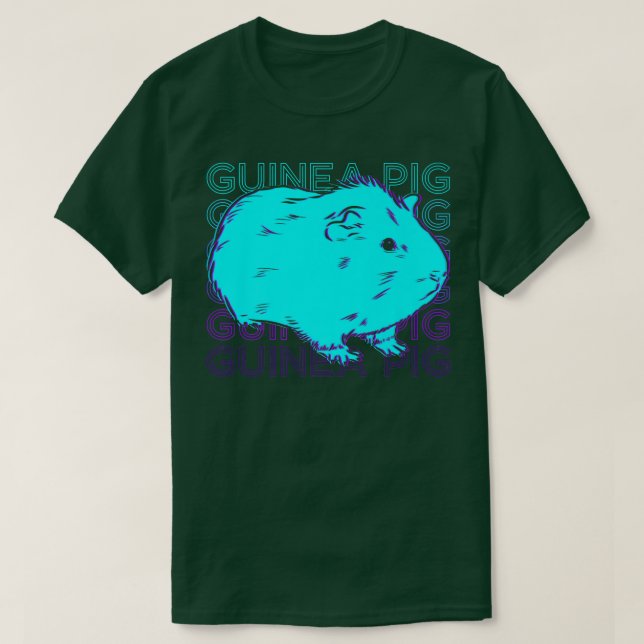 Camiseta Guinea Pig Retro Premium2398  (Diseño del anverso)