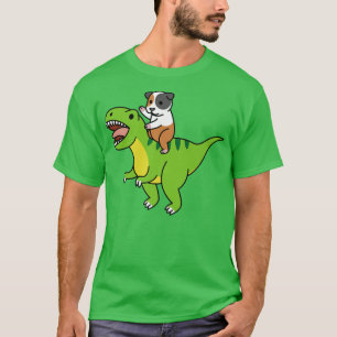 Camiseta Guinea Pig Riding TRe Dinosaur Pet