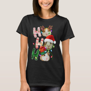 Camiseta Guinea Pig Santa Ho Ho Ho Navidades divertidos Xma