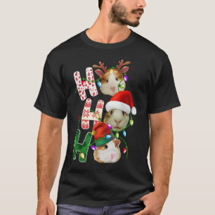 Camiseta Guinea Pig Santa Ho Ho Ho Navidades divertidos Xma