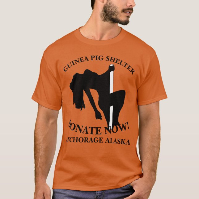 CAMISETA GUINEA PIG SHELTER DONATE AHORA ANCHORAGE ALASKA (Anverso)