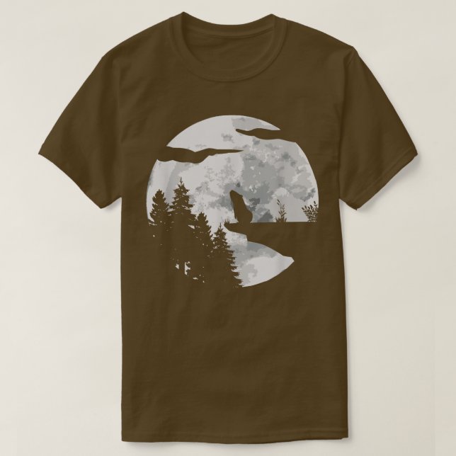 Camiseta Guinea Pig Silhouette At Night With A Moon - Guine (Diseño del anverso)