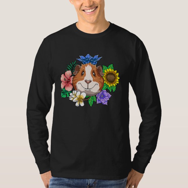 Camiseta Guinea Pig Smile Flowers Laughter for a Guinea pig (Anverso)