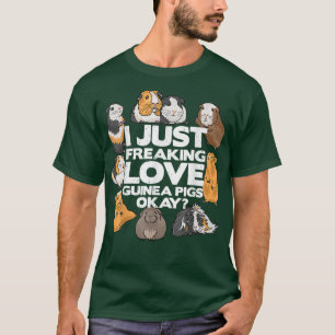 Camiseta Guinea Pig T, Guinea Pig Lover Tee, Graciosa Guine