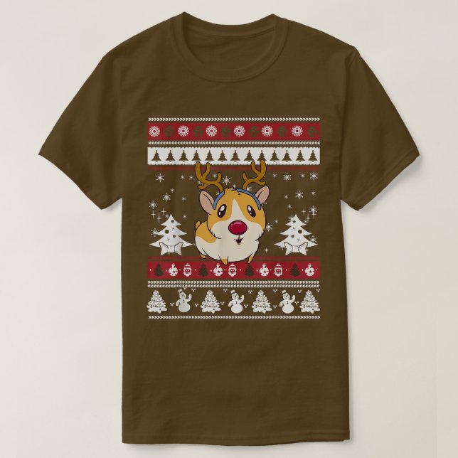 Camiseta Guinea Pig Ugly Christmas, Guinea Pig595 (Diseño del anverso)