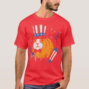 Camiseta Guinea Pig US Flag Hat Cute 4th Of July Patriot Me