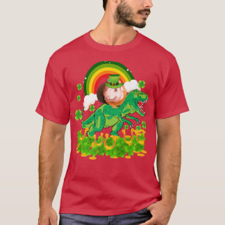Camiseta Guinea Pig Wearing Irish Hat Riding Dinosaur T Re 