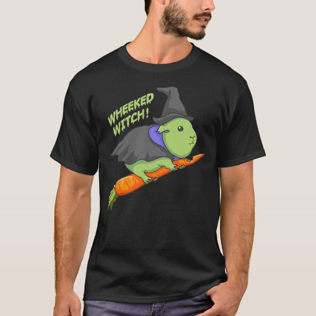 Camiseta Guinea Pig Wheeked Witch Halloween (Anverso)