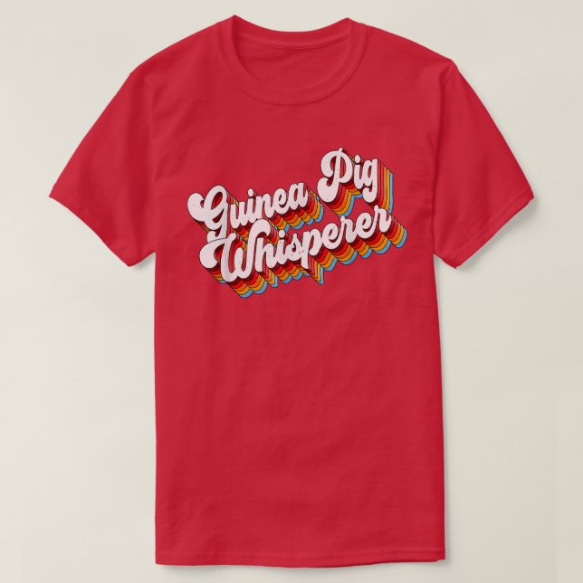 Camiseta Guinea Pig Whisperer Retro  (Diseño del anverso)