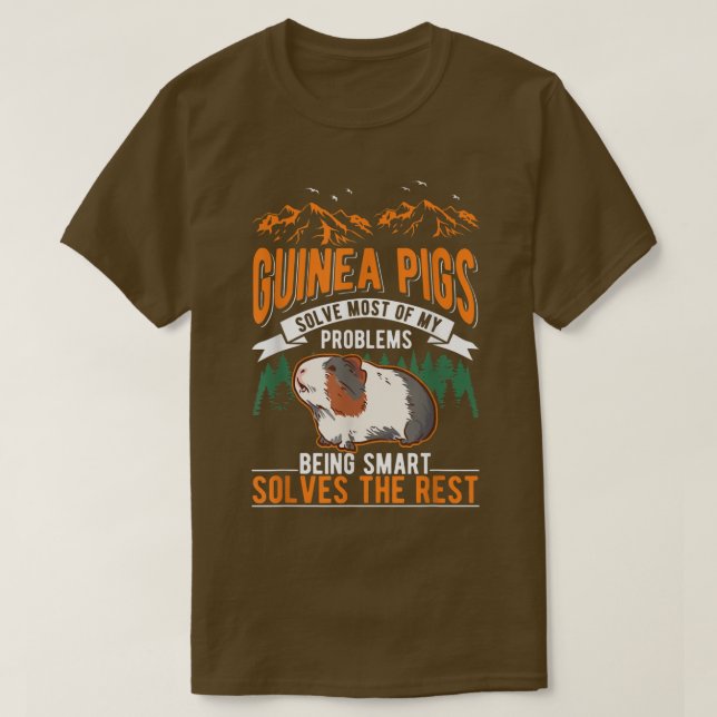 Camiseta Guinea Pigs solve most of my problems Guinea Pig67 (Diseño del anverso)