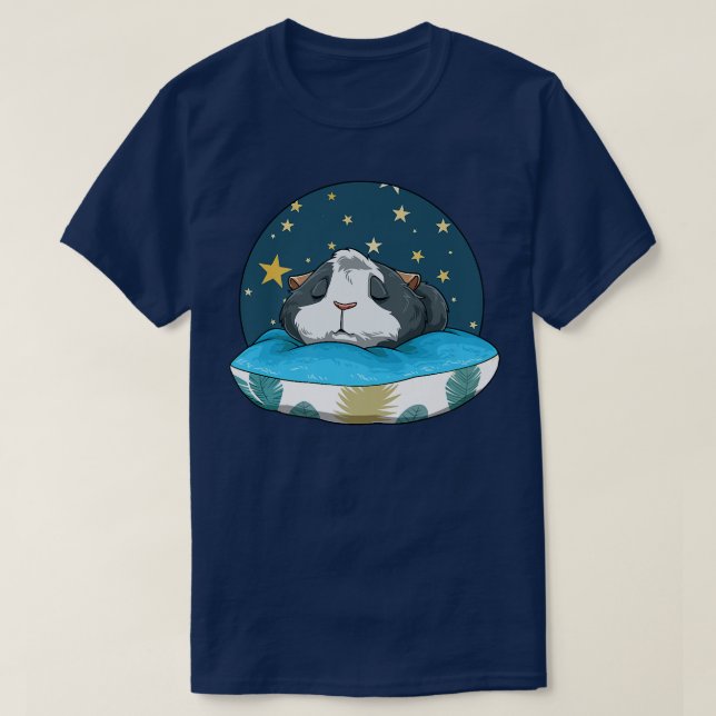 Camiseta Guineano Pig Sleeping Stars Sleeping Premium (Diseño del anverso)