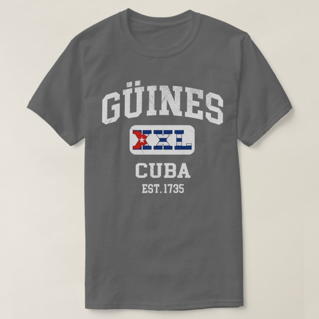 Camiseta Guines Cuba XXL Diseño deportivo 1 (Diseño del anverso)
