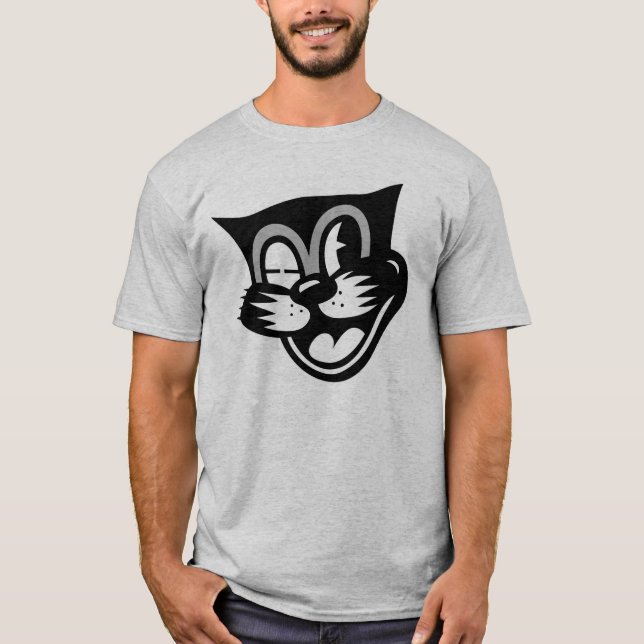 Camiseta Guiño del gato negro (Anverso)