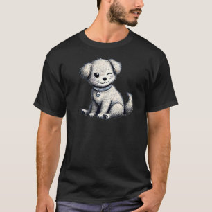 Camiseta guiño descarado - Sitting Golden Retriever TSQ