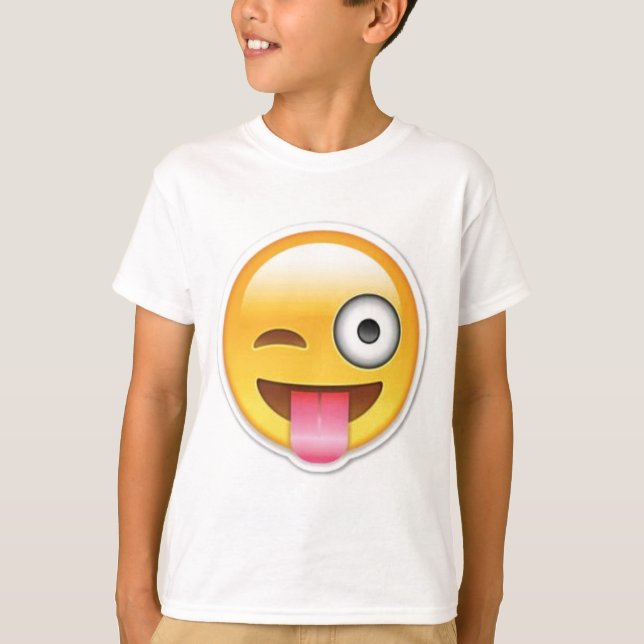 Camiseta Guiño fresco de la emoji (Anverso)