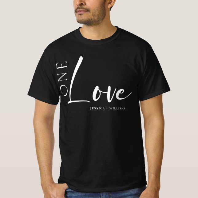 Camiseta Guión blanco de parejas de amor (Anverso)