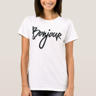 Camiseta Guión bonjour (decorativo negro)