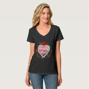 Camiseta Guión caligráfico Asombroso corazón de madre