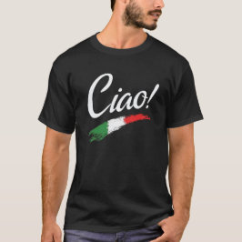 Camiseta Guión de Ciao Texto blanco Clásico Hombres Minimal