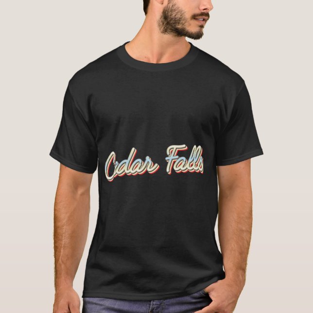 Camiseta Guión de Ciudad de Cedar Falls College (Anverso)