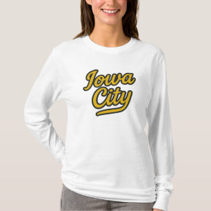 Camiseta Guión de ciudad de Iowa   Retro