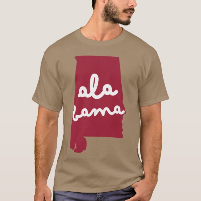Camiseta Guión de esquema de Alabama (Anverso)