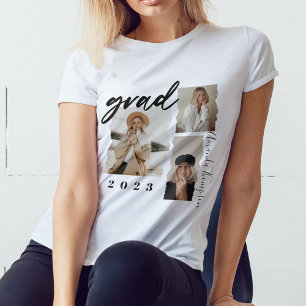 Camiseta Guión de grado mínimo moderno Tres Graduación de f