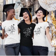 Camiseta Guión de Graduación Moderno Caligrafía Felicidades