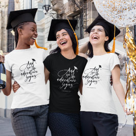 Camiseta Guión de Graduación Moderno Caligrafía Felicidades