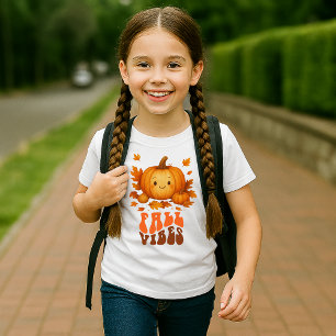 Camiseta Guión de ilustracion de calabaza de otoño y vibrac