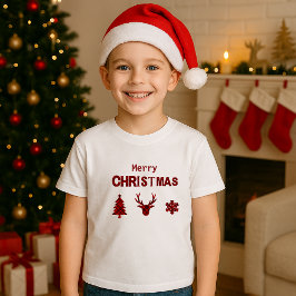 Camiseta guión de navidades escoceses rústicos