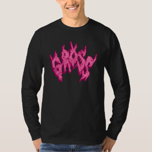 Camiseta Guión Grime Metalizado bruto con problemas, rosa b
