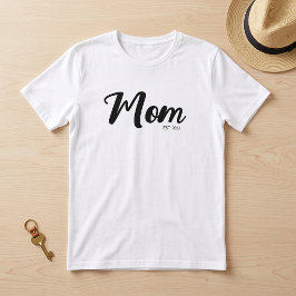 Camiseta Guion negro establecido mamá