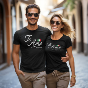 Camiseta Guión personalizado de pareja Ti Amo 