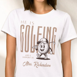 Camiseta Guion Personalizado Retro Sra Brown Esposa de Golf