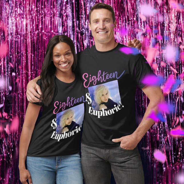 Camiseta Guión púrpura de 18 años y eufórico de 18 años (Subido por el creador)