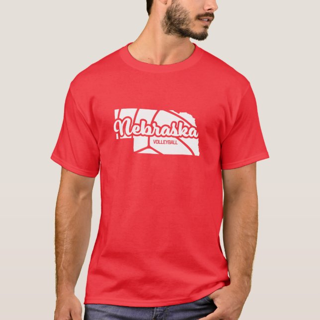 Camiseta Guión retro de voleibol de Nebraska (Anverso)