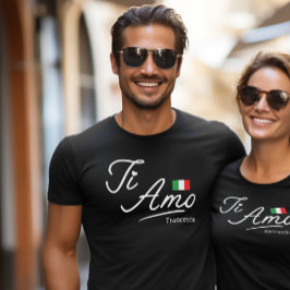 Camiseta Guión Ti Amo de pareja personalizada
