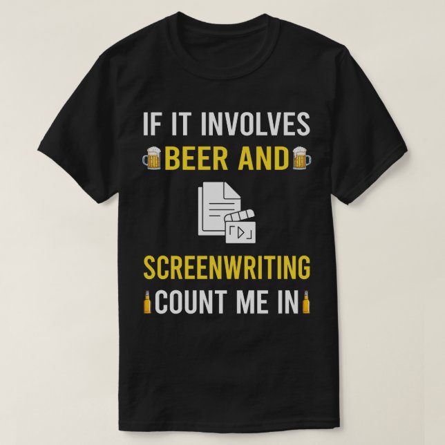 Camiseta Guionista De Beer Y Guión (Diseño del anverso)