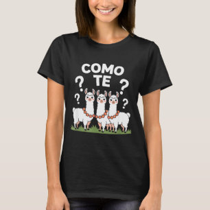 Camiseta Guirnalda de flores de llama divertida como te sig
