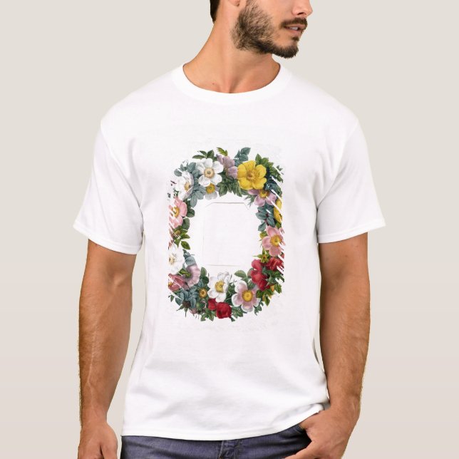 Camiseta Guirnalda de rosas, Frontispiece para los 'rosas (Anverso)