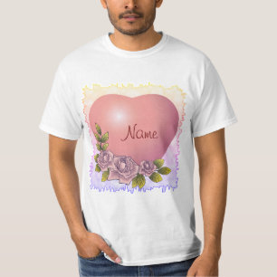 Camiseta Guirnalda de rosas rosadas