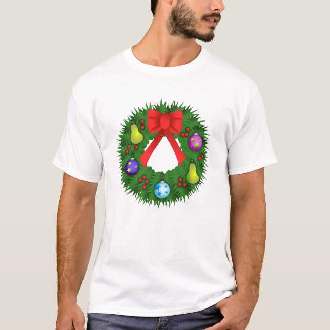 Camiseta Guirnalda del navidad (Anverso)