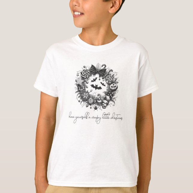 Camiseta Guirnalda espeluznante (Anverso)