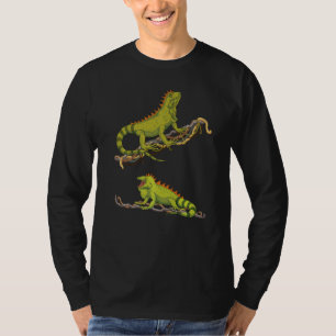Camiseta Guirnalda Reptiles de Vida Silvestre Iguana tropic
