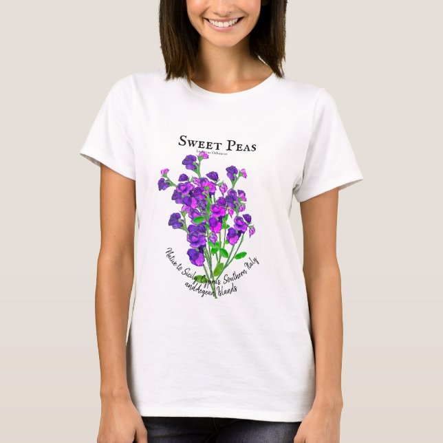 Camiseta Guisantes dulces púrpuras confitados por un artist (Anverso)