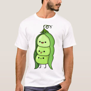 Camiseta Guisantes Kawaii En Una Vaina