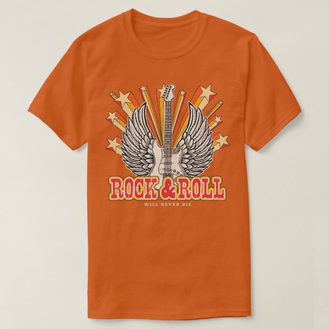 Camiseta Guit musical rock Roll de los años 90 (Diseño del anverso)